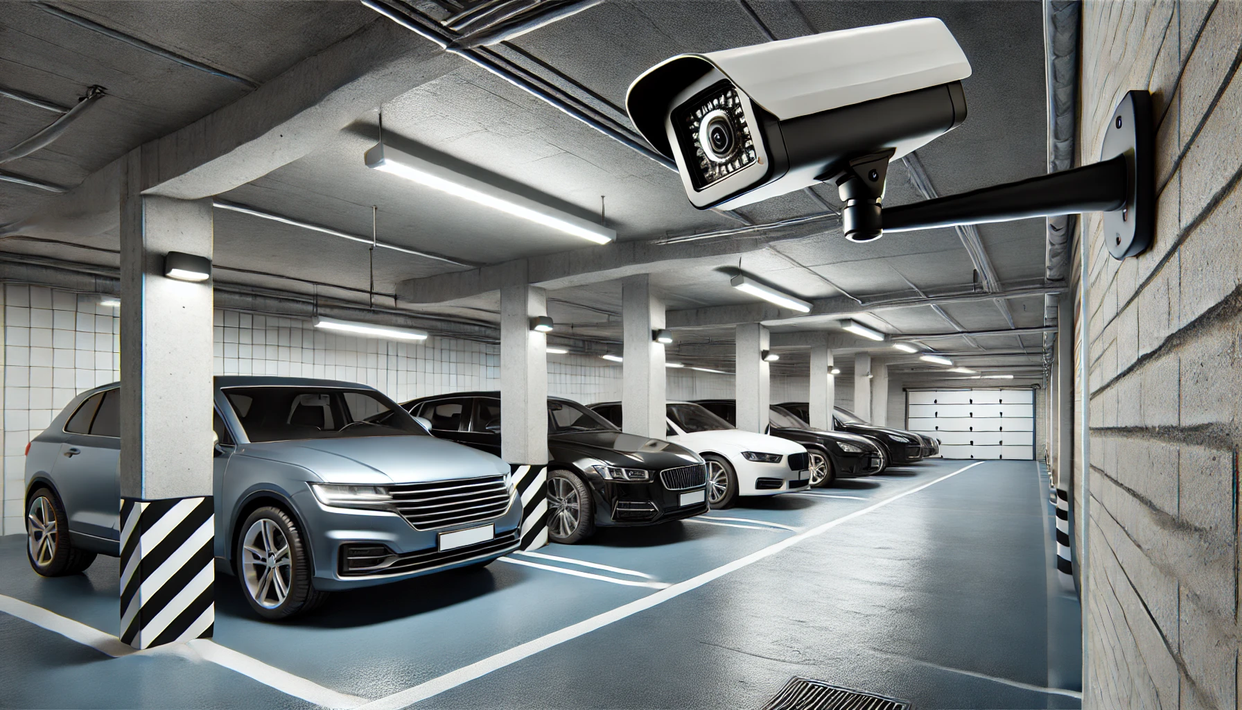 filmer une place de stationnement avec une caméra de surveillance