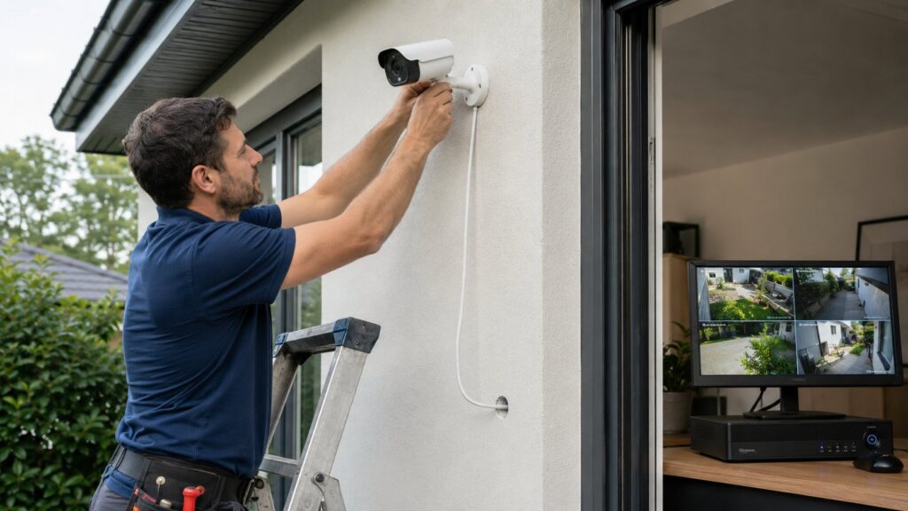 Scène réaliste liée à Caméra hors ligne : installation sans Internet