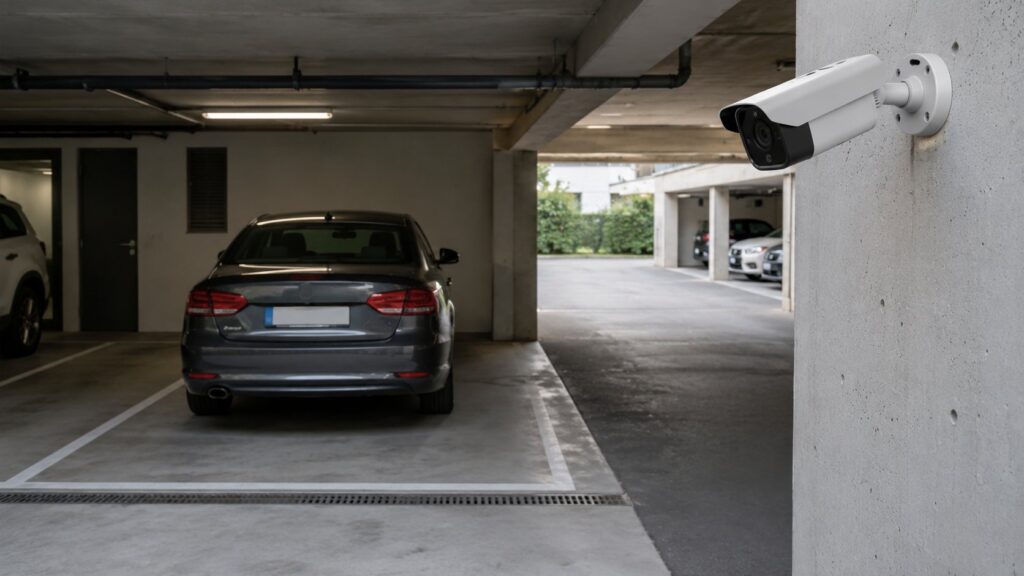 Scène réaliste liée à Caméra sur une place de parking : quelle autorisation ?