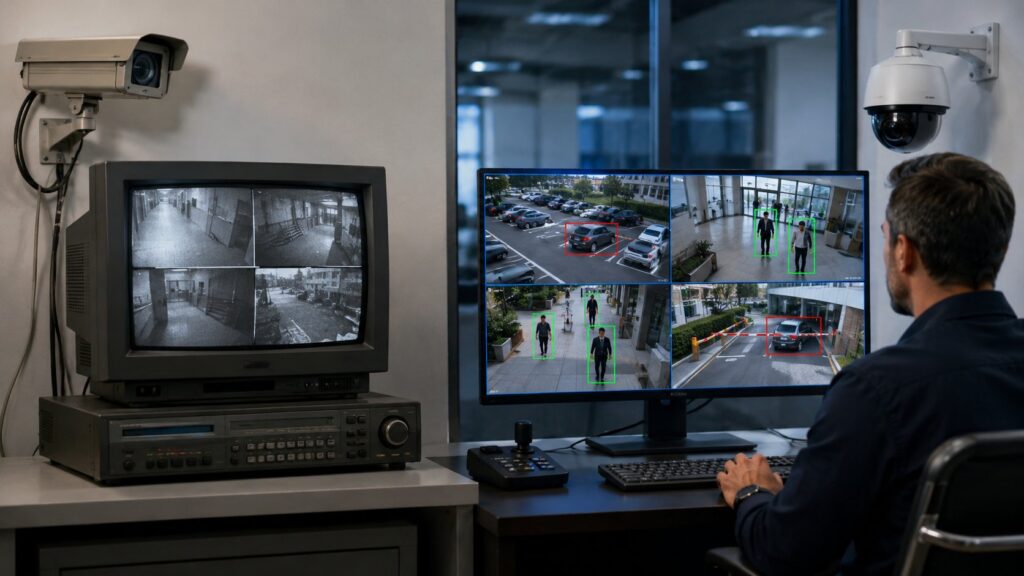 Scène réaliste liée à Vidéosurveillance en 20 ans : de l’IP à l’IA